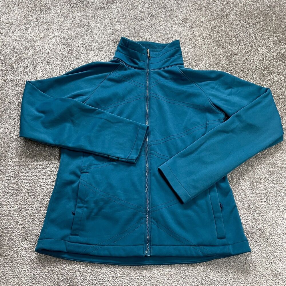 Columbia Interchange Fleece Jacket Womens Medium Blue Full Zip Pockets High Neck
